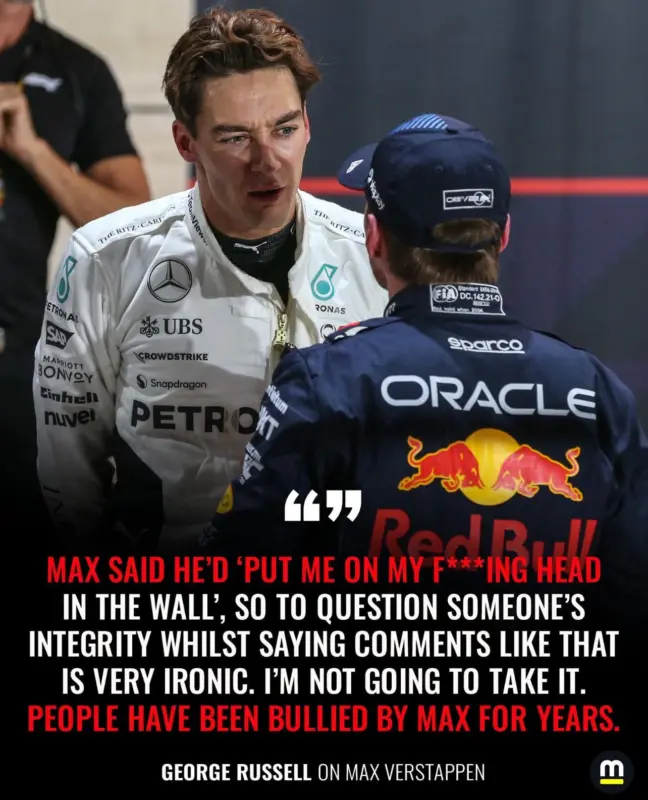 [Motorsport]: George Russell responds to Max Verstappen's comments in Qatar