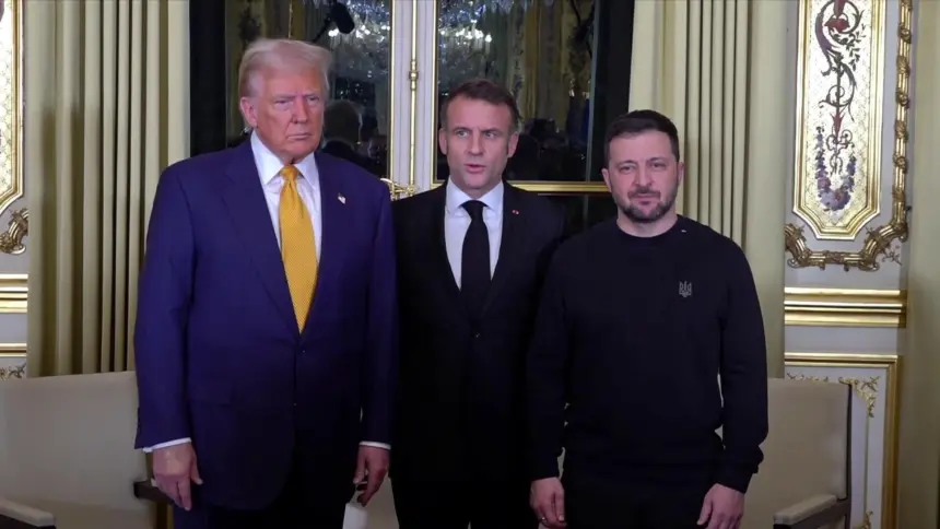 Trump, Macron and Zelenskyy meet in Paris